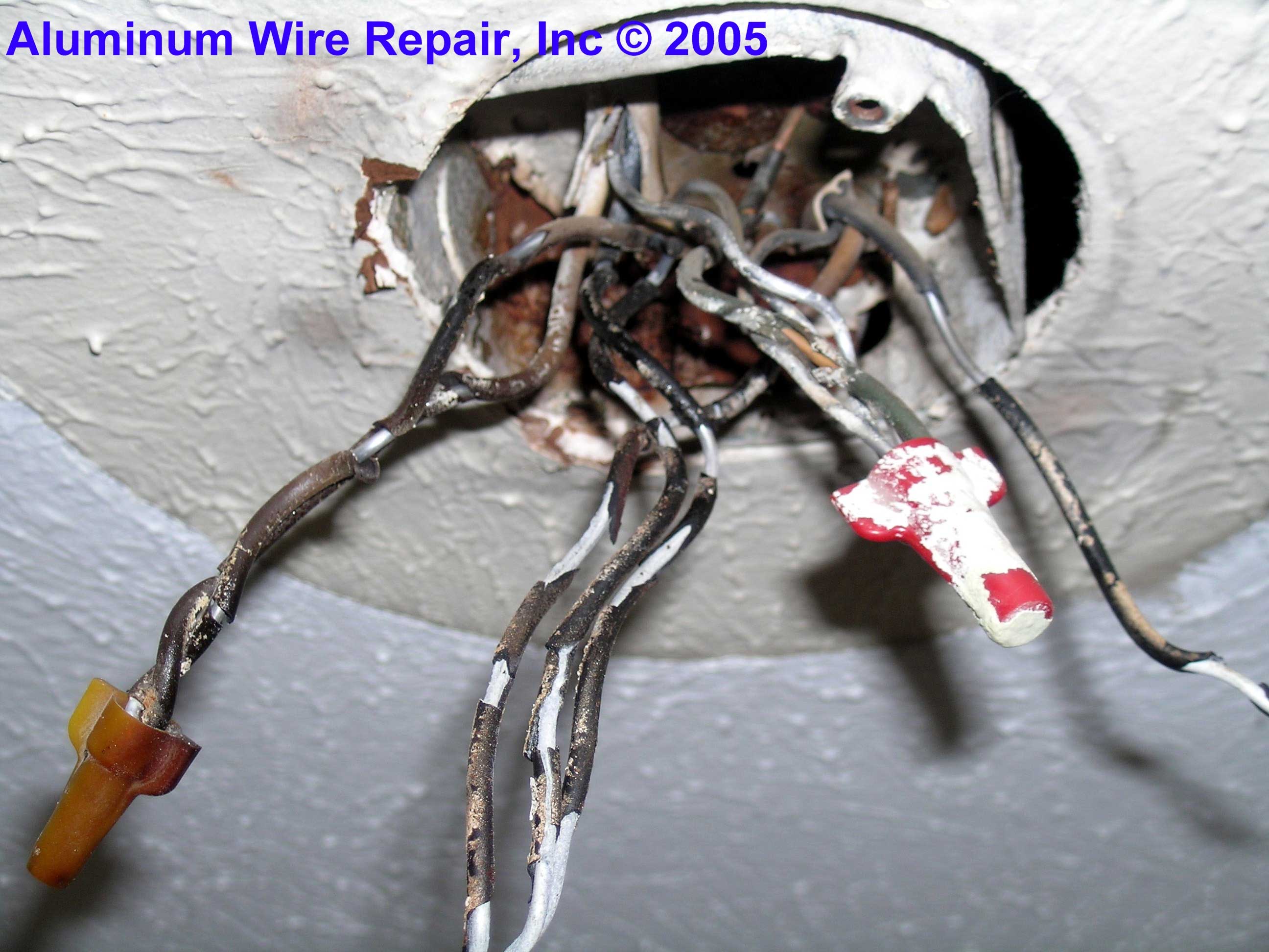 Burned Purple Wirenuts Found in the Field - Aluminum Wire Repair, Inc.